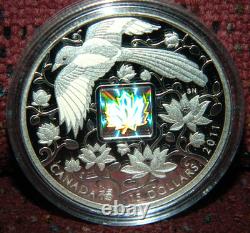 2011 CANADA $15 MAPLE OF HAPPINESS MAGPIE PROOF SILVER COIN WithHOLOGRAM + BOX