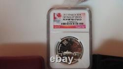 2011 Canada $10 Silver Proof Dollar Highway of Heroes With Box and COA NGC 69