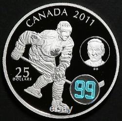 2011 Canada $25 Wayne & Walter Gretzky Fine Silver Proof #18382