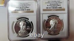 2011 Canada 30g Silver Proof Continuity Crown Prince Harry & William NGC PL 69