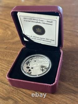 2011 Canada Crystal Snowflake Montana Proof Silver Coin