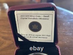 2011 Canada Crystal Snowflake Montana Proof Silver Coin