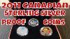 2011 Canadian Proof Sterling Silver 25 Cent Coin Set