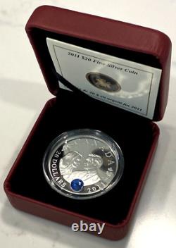 2011 Proof Canada 999 Silver Dollar Coin Prince William & Kate Marriage In Case