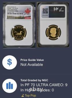 2012 $1 Canada Gilt Silver Proof Loonie Ngc Pf70 Ucam 25th Anniversary Pop-9