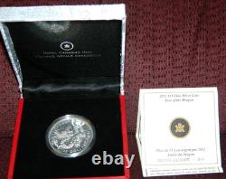 2012 CANADA $15 LUNAR YEAR OF THE DRAGON. 9999 1OZ PROOF SILVER COIN WithBOX & COA