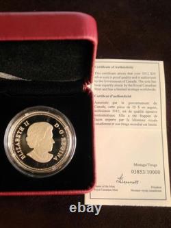 2012 CANADA 9999 SILVER 20$ MAPLE LEAF CRYSTAL RAINDROP PROOF 1 Troy. OzBOX&COA