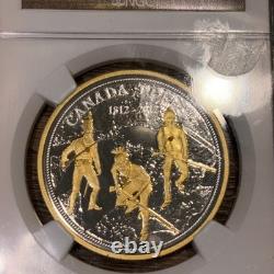 2012 Canada Gilt Silver Dollar War Of 1812 200th Anniversary PF70 UCAM NGC