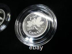 2012 Canada Silver 5 coin Set Farewell Adieu 4879/5000