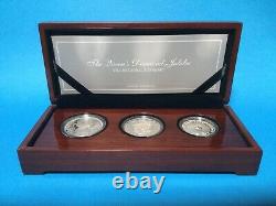 2012 Royal Silver Set The Queens Diamond Jubilee 3 Silver Proof Coins