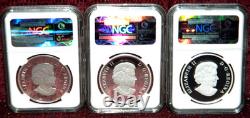 2013-14 Canada $20 Untamed Canada Three Silver Coin Set Ngc Pf 70 Ultra Cameo