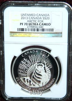 2013-14 Canada $20 Untamed Canada Three Silver Coin Set Ngc Pf 70 Ultra Cameo