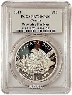 2013 $20 Canada Protecting Her Nest PCGS PR70DCA Susanna Blunt Silver Proof Coin