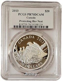 2013 $20 Canada Protecting Her Nest PCGS PR70DCA Susanna Blunt Silver Proof Coin