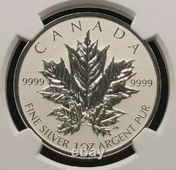 2013 $5 CANADA SILVER 1oz MAPLE LEAF REVERSE PROOF NGC PF70 25TH ANNIVERSARY Fr