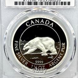 2013 $8 Canada Polar Bear 1½ Oz. 9999 Silver -PCGS PR70DCAM S. Blunt Signed