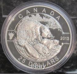 2013 CANADA'O CANADA Series' $25 Dollar Troy Oz PURE SILVER PROOFS 5-Coin Set