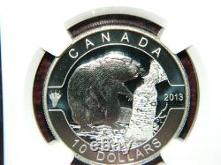 2013 Canada $10 O Canada The Beaver Silver Coin Ngc Graded Pf 70 Matte