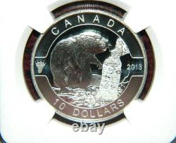 2013 Canada $10 O Canada The Beaver Silver Coin Ngc Graded Pf 70 Matte