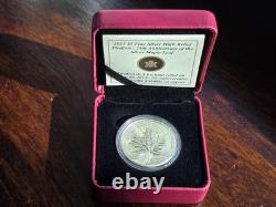 2013 Canada 1oz. 9999 Silver Piedfort Maple Leaf HR 25th Anniv Proof RCM