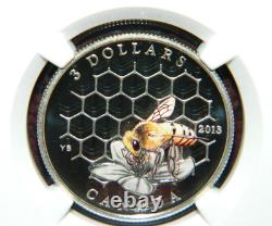 2013 Canada $3 Animal Architects Bee & Hive Silver Coin Ngc Pf70 Ultra Cameo