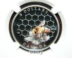 2013 Canada $3 Animal Architects Bee & Hive Silver Coin Ngc Pf70 Ultra Cameo