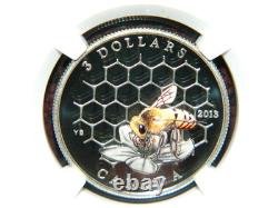 2013 Canada $3 Animal Architects Bee & Hive Silver Coin Ngc Pf70 Ultra Cameo