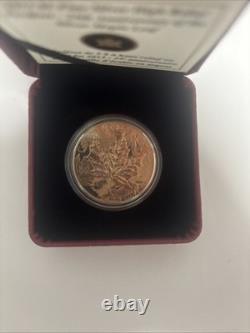 2013 Canada $5 Silver High Relief Piedfort Silver Maple Leaf. Finish Proof