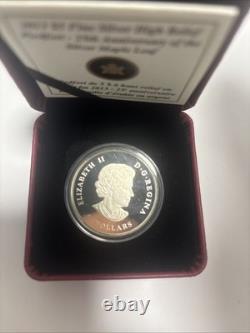 2013 Canada $5 Silver High Relief Piedfort Silver Maple Leaf. Finish Proof