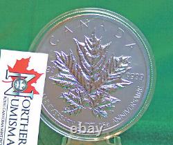 2013 Canada $50 25th anniversary of Maple Leaf 5 oz. Proof finish 99.99% silver