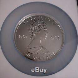 2013 Canada Maple Leaf 25th Ann. $50 5oz Silver Reverse Proof Coin PF69 COMPLETE