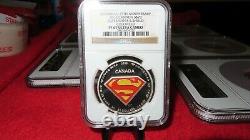 2013 Canada Proof Silver Superman Shield NGC PF 69