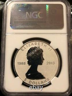 2013 Canada Silver Maple Leaf Reverse Proof PF 69 NGC $5