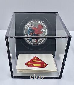 2013 Canada Superman Man of Steel 75th Anniversary Colorized Silver Coin 9999