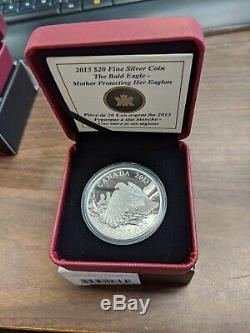2013 Canada The Bald Eagle 4 1oz Silver Proof Coin Collection Set