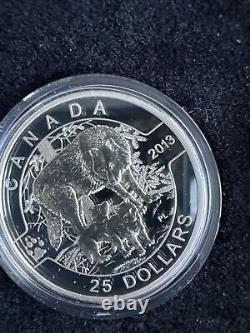 2013 O' Canada $25 Coin Silver Proof Set (5) Limited Mintage of 8,500 in Case