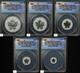 2013 REVERSE PROOF Canadian Silver Maple Leaf Anniversary 5-Coin Set ANACS PR 69