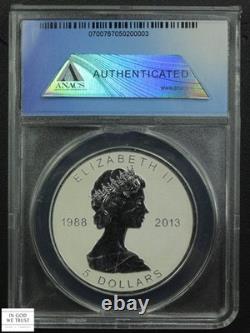 2013 REVERSE PROOF Canadian Silver Maple Leaf Anniversary 5-Coin Set ANACS PR 69