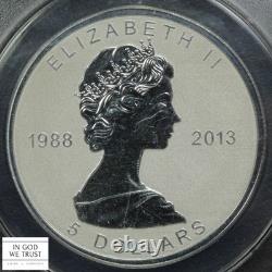 2013 REVERSE PROOF Canadian Silver Maple Leaf Anniversary 5-Coin Set ANACS PR 69