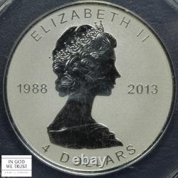 2013 REVERSE PROOF Canadian Silver Maple Leaf Anniversary 5-Coin Set ANACS PR 69