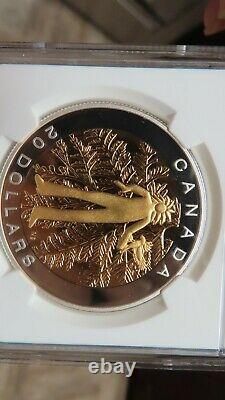 2014 $20 7 Sacred Teachings Honesty Kitch-Sabe Raven 1 oz Pure Silver/Gold Proof