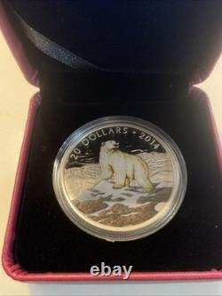 2014 $20 ICONIC POLAR BEAR 99.99% Pure Silver 31.39 Grams no. 5506 Mintage/8500