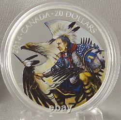 2014 $20 Nanaboozhoo and the Thunderbird's Nest 1 oz. Pure Silver Color Proof