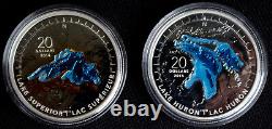 2014-2015 CANADA $20 PURE SILVER 5-Coin Set THE GREAT LAKES withDisplay Case
