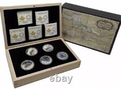 2014-2015 THE GREAT LAKES 5 x 1oz Silver Proof Coin Set $20 Canada RCM