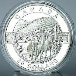 2014 $25 Cowboy in the Canadian Rockies 1 Oz Pure Silver Proof Coin'O Canada' 4