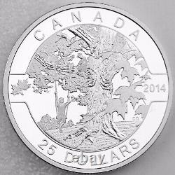 2014 $25 Under the Maple Tree 1 oz 99.99% Pure Silver Proof Coin O Canada Series