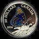 2014 CANADA $20 FINE SILVER PROOF 1 Oz. Butterflies of Canada RED-SPOTTED PURPLE