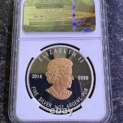 2014 CANADA $20 WISDOM BEAVER GILT PF 69 ULTRA EARLY RELEASE 1 oz. 9999 Silver