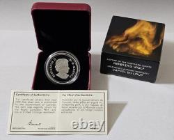 2014 CANADA Northern Lights Howling Wolf $20 Fine Silver Coin